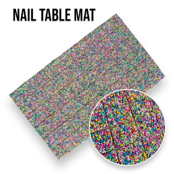 Nail Table Mat - Rainbow 02