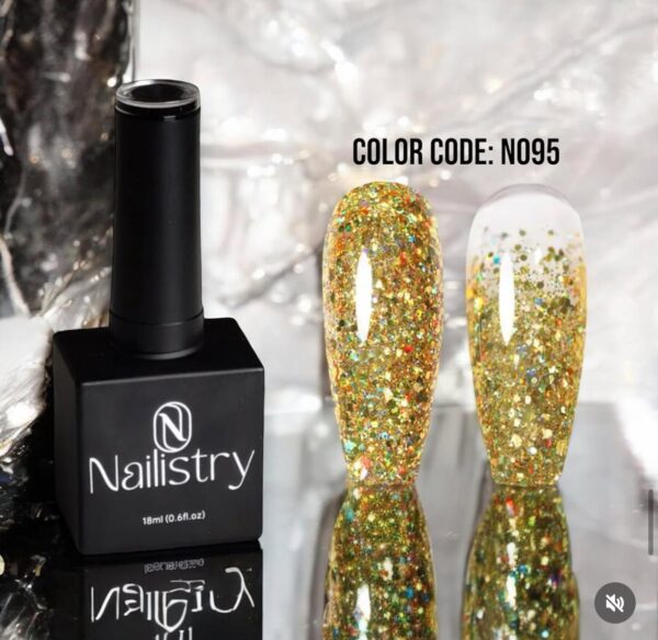 Nailistry chunky glitter gel polish 18ml - N095