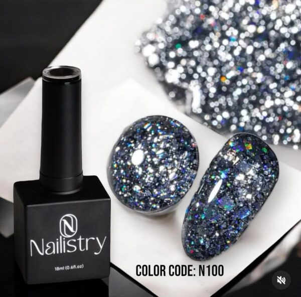 Nailistry chunky glitter gel polish 18ml - N100