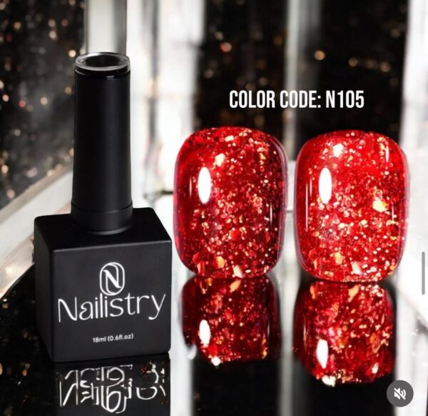 Nailistry Chunky Glitter Gel Polish 18ml - N105