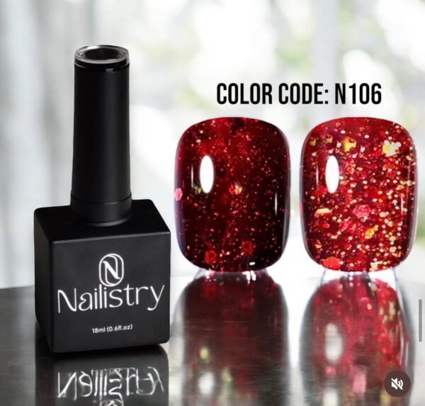 Nailistry Chunky Glitter Gel Polish 18ml - N106
