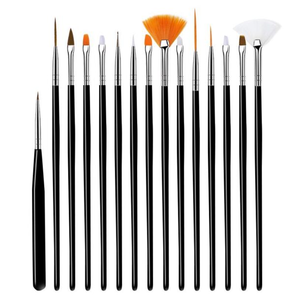 Nail Art Brush Set - 15pcs