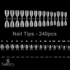 Nailistry Soft gel XS Almond tips Box of 240pcs