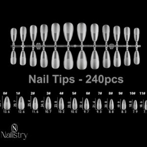 Nailistry Soft gel Small Almond Tips Box of 240pcs