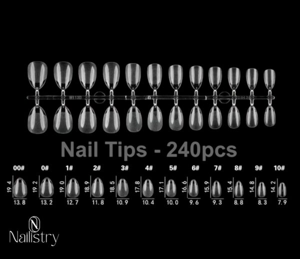 Nailistry Soft Gel Small Almond Nails box - 240pcs