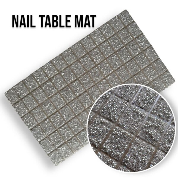 Nail Table Mat - Silver